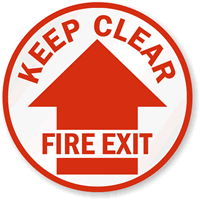 Keep Clear Fire Exit