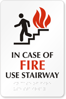 Fire Use Stairway Sign