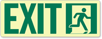 GlowSmart™ Directional Exit Sign, Right Sign