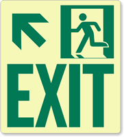 GlowSmart™ Directional Exit Sign, Upward Arrow Sign