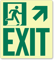 GlowSmart™ Directional Exit Sign, Upward Arrow Sign