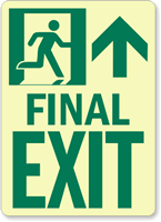 GlowSmart™ Directional Exit Sign, Up Arrow Sign