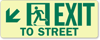 GlowSmart™ Directional Exit Sign, To Street Sign