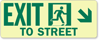 GlowSmart™ Directional Exit Sign, To Street Sign