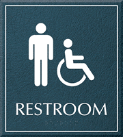 Restroom, Men/Handicapped, 8.625 in. x 7.75 in. Sign