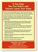 If You Hear Fire Alarm Sign