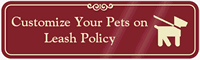 Pets on Leash Symbol Sign
