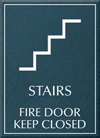 Stairs Fire Door Keep Closed Sign