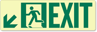 GlowSmart™ Directional Exit Sign, Arrow Down Sign