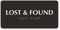 Lost & Found Tactile Touch Braille Sign