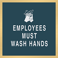 Employees Must Wash Hands Before Returning Sign