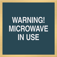 Warning Microwave In Use Sign