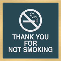 Thank You for Not Smoking Graphic Sign