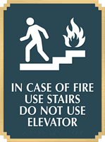 In Fire use Stairs Not Elevator Sign