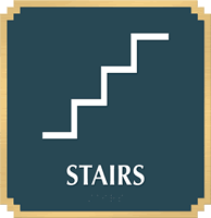 Stairs, with Graphic and Braille