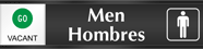 Men Hombres (with graphic) - Go/Stop Slider Sign