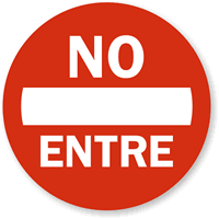 No Entre SlipSafe™ Floor Sign