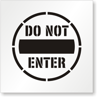 DO NOT ENTER Pavement Stencil