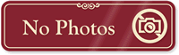 No Photos Designer Sign