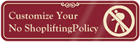 No Shoplifting Symbol Sign