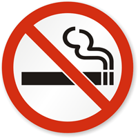 No Smoking (Symbol only) Sign