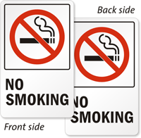 No Smoking TwinCal™ 2-Sided Window Decals