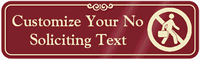 No Soliciting Symbol Sign