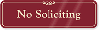 No Soliciting Sign