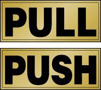 Pull Push Set Sign