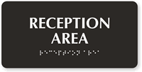 Reception Area Tactile Touch Braille Sign