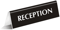 Reception Engraved Table-Top Tent Sign