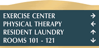 Directional Sign, 3-Lines, 18 characters per line