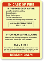 In Case Of Fire, Remain Calm Sign