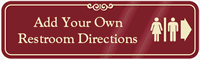 Directional Right Arrow Restroom Symbol Sign
