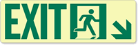 GlowSmart™ Directional Exit Sign, Arrow Down Sign