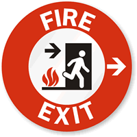 Fire Exit, Right Arrow