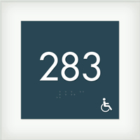 Room Number Sign w/ISA Symbol