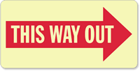 This Way Out Sign