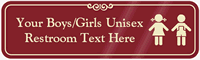 Boys / Girls Unisex Restroom Symbol Sign