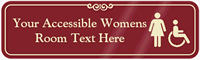Accessible Womens Room Symbol Sign