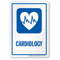 Cardiology Hospital Sign with Heart's ECG Symbol