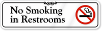 No Smoking in Restrooms Sign