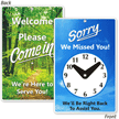 Double-Sided Will Be Back To Assist You Sign