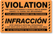 Violation Vehicle Parked Illegally Towing Sticker