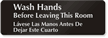 Wash Hands Before Leaving Sign