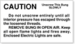 Packing Caution Label