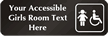 Accessible Girls Room Symbol Sign