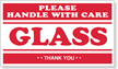 Glass Please Handle Care Label