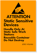 Attention Static Sensitive Devices Label