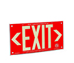 Red background  wording EXIT